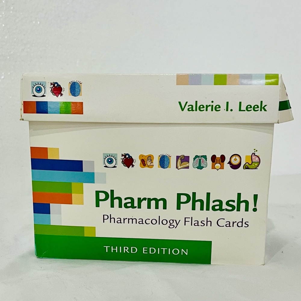 Pharm Phlash! Pharmacology Flash Cards by Valerie I. Leek - Green/White